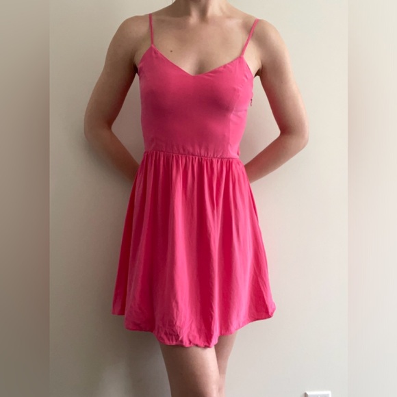 100% silk sun dress with open back size XS - Picture 1 of 5